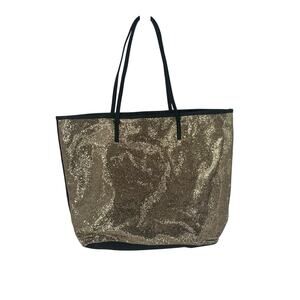 Metallic Gold and Black Tote Bag